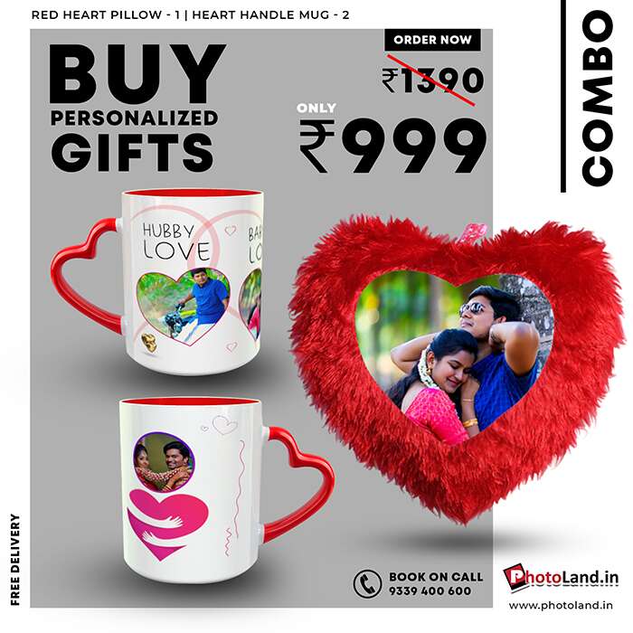 Couple combo gifts, Heart Pillow