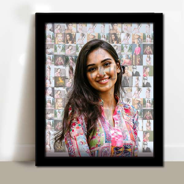 Personalized Mosaic photo frame Lamination | Birthday Gift for Girl