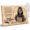Personalized Birthday Gifts (12 x 8 in) | Photo on Wood | Wooden Engraving Photo Frame & Plaques for Girls 9