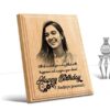 Personalized Birthday Gifts (4 x 5 in) Design1 | Photo on Wood | Wooden Engraving Photo Frame & Plaques for Girl 9