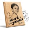 Personalized Birthday Gifts (4 x 5 in) | Photo on Wood | Wooden Engraving Photo Frame & Plaques for Kids | Boy | Girls 9
