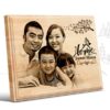 Personalized Family Gifts (10 x 8 in) | Photo on Wood | Wooden Engraving Photo Frame & Plaques 9