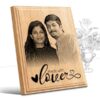 Personalized Family Gifts (4 x 5 in) | Photo on Wood | Wooden Engraving Photo Frame & Plaques 8