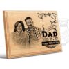 Personalized Father's day Gifts (7 x 5 in) | Photo on Wood | Wooden Engraving Photo Frame & Plaques 8