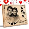 Personalized Valentines day Gifts (10 x 8 in) | Photo on Wood | Wooden Engraving Photo Frame & Plaques 9