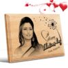 Personalized Valentines day Gifts (7 x 5 in) | Photo on Wood | Wooden Engraving Photo Frame & Plaques 8