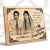 Personalized Wedding Anniversary Gifts (8 x 6 in) | Photo on Wood | Wooden Engraving Photo Frame & Plaques 8