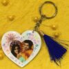 Personalized Photo keychain Heart shape - Double side - Resin Photo Keychain 8